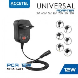 ACCETEL UNIVERSAL PCA-12W MUTI VOLTAGE AC/DC ADAPTER  ACCETEL UNIVERSAL PCA-12W MUTI VOLTAGE AC/DC ADAPTER